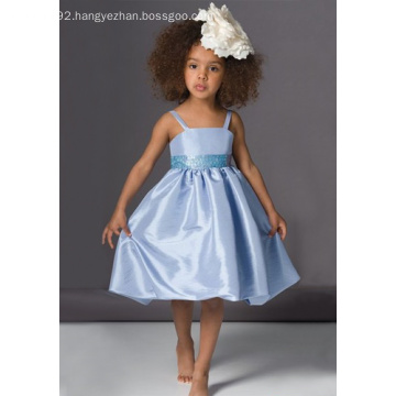 A-line Spaghetti Taffeta Flower Girl Dress